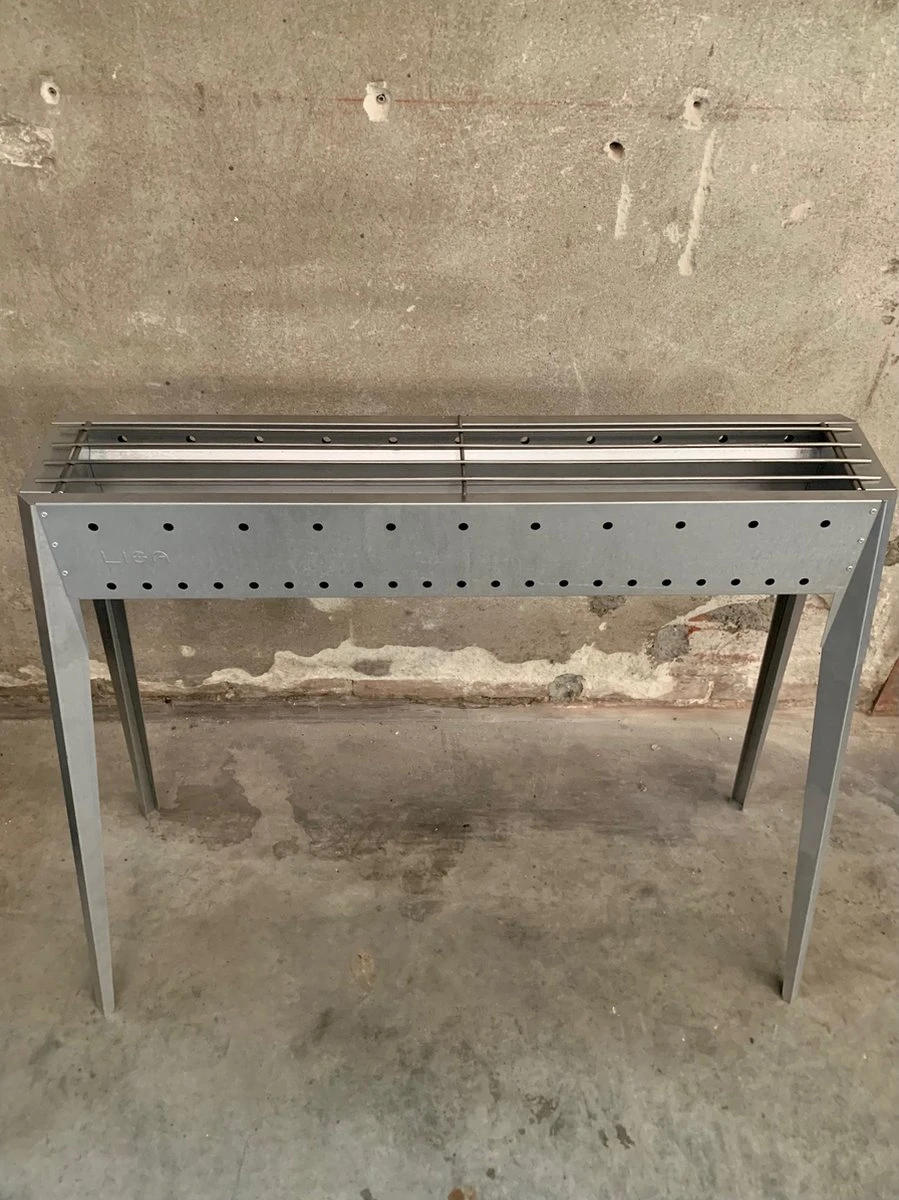 Spiedini Saté-bbq Sumatra 80 - Barbecue à Charbon Double Paroi Avec Grille Horizontale Pour Satay Ou Autres Brochettes - 80 Cm De Long, 11 Cm De Large, 83 Cm De Haut - Matière : Fer Aluminisé 5 Spiedini Saté-bbq Sumatra 80 - Barbecue à Charbon Double Paroi Avec Grille Horizontale Pour Satay Ou Autres Brochettes - 80 Cm De Long, 11 Cm De Large, 83 Cm De Haut - Matière : Fer Aluminisé – Image 3