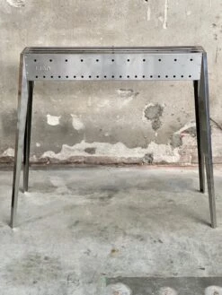 Spiedini Saté-bbq Java 80 - Barbecue à Charbon De Bois De Luxe à Double Paroi Avec Grille Horizontale Pour Satay Ou Autres Brochettes - 80 Cm De Long, 11 Cm De Large, 83 Cm De Haut - Matériau : Acier Inoxydable