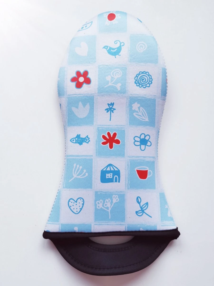 Papillon Oven Mitt - Gant De Four Avec Imprimé - Résistant à La Chaleur - Check Blauw 3 Papillon Oven Mitt - Gant De Four Avec Imprimé - Résistant à La Chaleur - Check Blauw