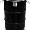 BarrelQ Petit Baril De Pétrole Barbecue Au Charbon De Bois Table D'appoint De Foyer Pour Barbecue En Un Avec Housse De Protection