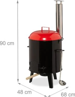 Relaxdays à Goulasch - Cuisine De Campagne - Bouilloire à Goulasch - Barbecue Au Charbon De Bois Avec Grille -Magasin D'Accessoires Pour Barbecue 931x1200