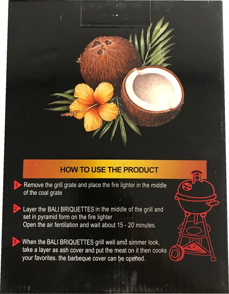 Bali Briquettes - Briquettes De Noix De Coco - Briquettes De Noix De Coco - Noix De Coco - Charbon De Bois - BBQ - 12 KG 5 Bali Briquettes - Briquettes De Noix De Coco - Briquettes De Noix De Coco - Noix De Coco - Charbon De Bois - BBQ - 12 KG – Image 3