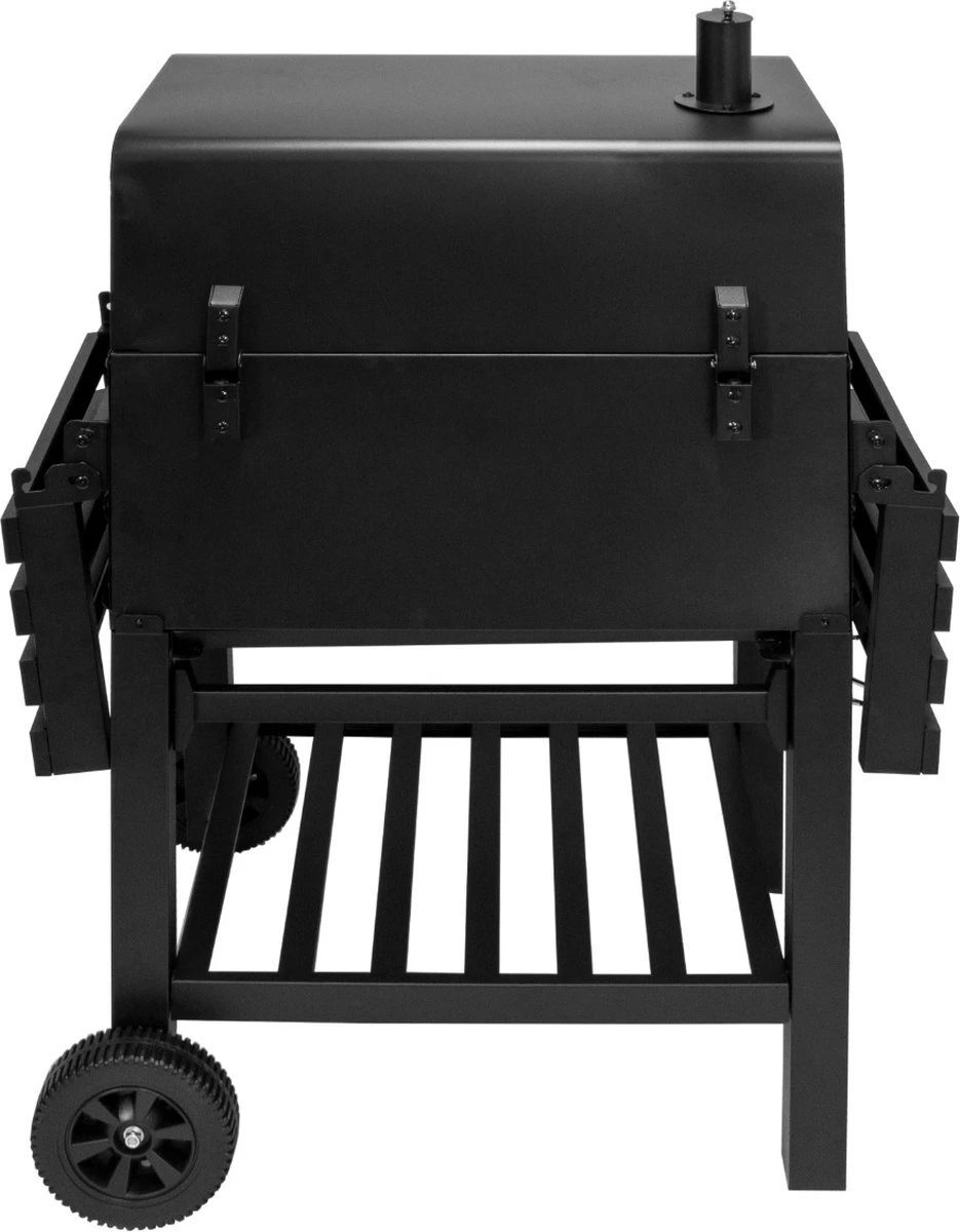 BBQ Grill XL Smoker Jardin - Barbecue à Charbon De Bois De Bois - Y Compris Housse De Pluie - Brosse Métallique - Espace De Rangement Rabattable 5 BBQ Grill XL Smoker Jardin - Barbecue à Charbon De Bois De Bois - Y Compris Housse De Pluie - Brosse Métallique - Espace De Rangement Rabattable – Image 3