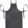 Tablier De Cuisine Homéé - Tablier Rayures Noires - 70 X 100 Cm