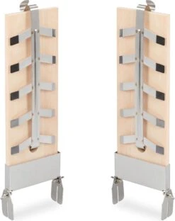 Relaxdays Planche à Fumer Bbq Saumon - Planche Finlandaise - Lot De 2 - Bois De Hêtre - H 55 Cm - Planche à Saumon