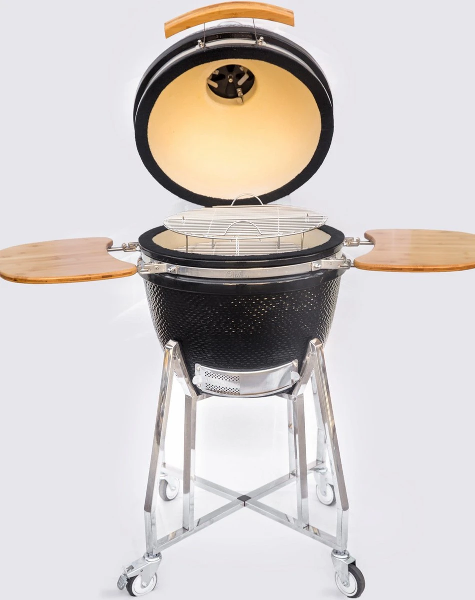 Kamado Medium Landmann Ø 45,7 Cm 18 Pouces Zwart - Avec Roulettes - Avec Thermomètre - Avec Grille De Ventilation - Barbecue Kamado - Barbecue En Céramique - Kamado Large 4 Kamado Medium Landmann Ø 45,7 Cm 18 Pouces Zwart - Avec Roulettes - Avec Thermomètre - Avec Grille De Ventilation - Barbecue Kamado - Barbecue En Céramique - Kamado Large – Image 2