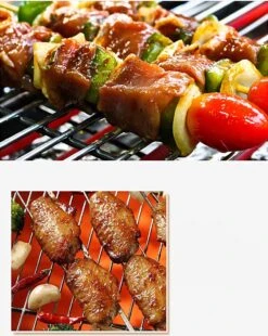 Barbecue à Charbon De Bois - Forme Cylindrique - BBQ D'été - BBQ De Jardin Extérieur Portable Pour 2 à 4 Personnes Camping Pique-nique Viande Savoureuse -Magasin D'Accessoires Pour Barbecue 956x1200