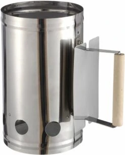 Briquettes De Barbecue Démarreur En Acier Inoxydable Avec Manche En Bois 27 X 17 Cm - Avec Souffleur/souffleur/ventilateur BBQ Noir 30 Cm -Magasin D'Accessoires Pour Barbecue 973x1200 5