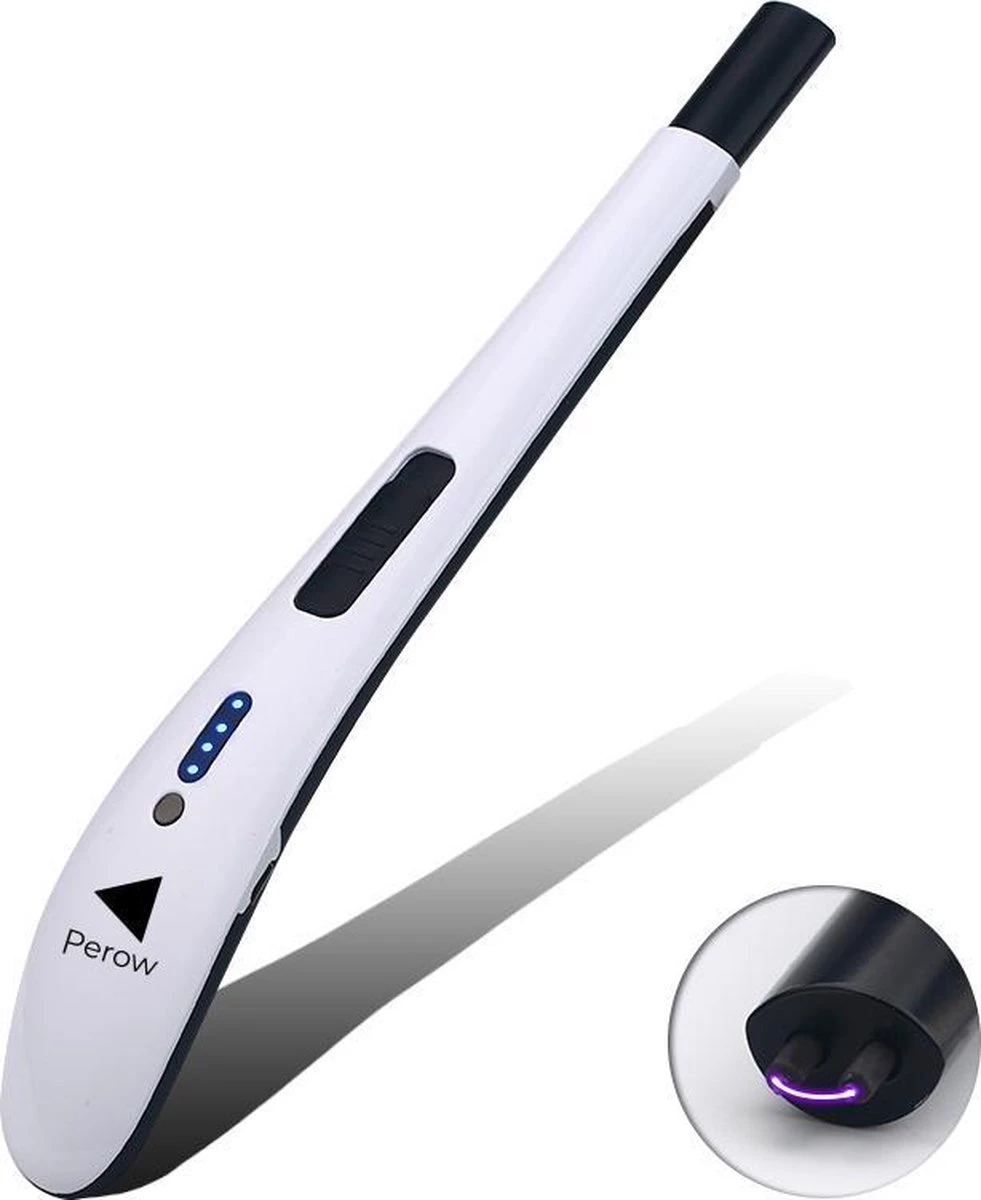 Briquet électrique Long Rechargeable - Blanc - Briquet Plasma Durable - Comprend Une Boîte-cadeau - Barbecue - Bougies 6 Briquet électrique Long Rechargeable - Blanc - Briquet Plasma Durable - Comprend Une Boîte-cadeau - Barbecue - Bougies – Image 4