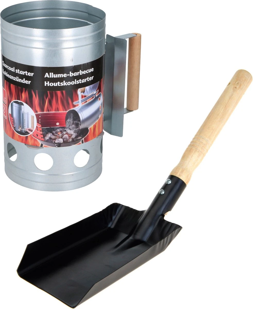 Briquettes Pour BBQ /allume-charbon Avec Manche En Bois 27 Cm - Avec Pelle à Charbon Noir 37 Cm 3 Briquettes Pour BBQ /allume-charbon Avec Manche En Bois 27 Cm - Avec Pelle à Charbon Noir 37 Cm