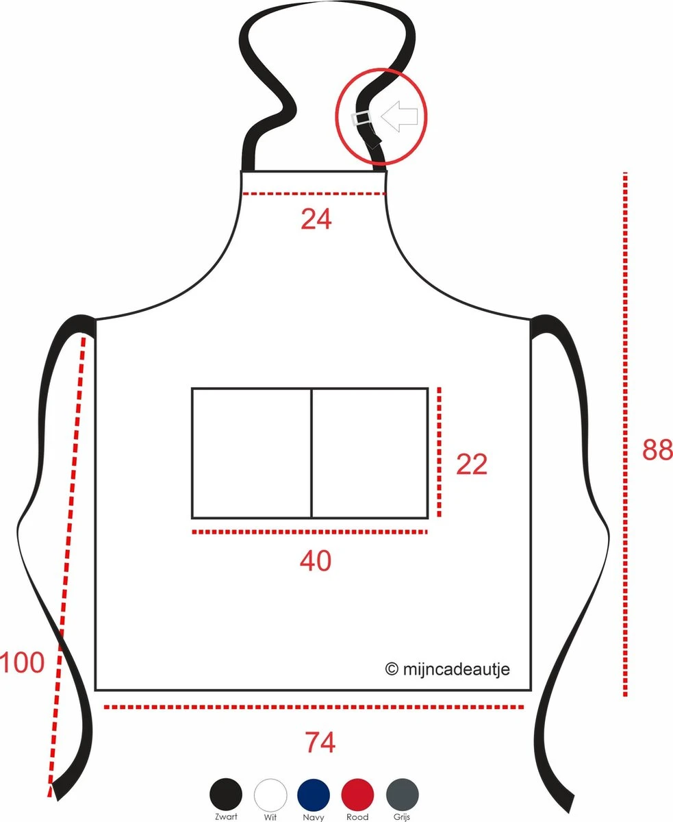 My Present - Tablier De Cuisine De Luxe - Livré à Domicile - Rouge 8 My Present - Tablier De Cuisine De Luxe - Livré à Domicile - Rouge – Image 6