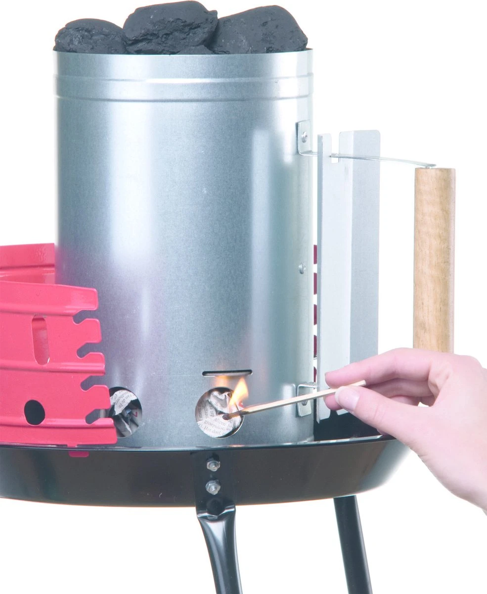 Démarreur Barbecue Alpina - Avec Manche En Bois - Pour Charbon De Bois De Bois Ou Briquettes - Métal 6 Démarreur Barbecue Alpina - Avec Manche En Bois - Pour Charbon De Bois De Bois Ou Briquettes - Métal – Image 4
