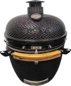 Evolve Advanced Solo - Barbecue Kamado 24" / 61 CM / XXL - Sans Base Ni Tables D'appoint - Accessoires Gratuits Inclus - Parois En Céramique - Forme D'oeuf - Chaleur Directe + Chaleur Indirecte - Ventilation Professionnelle - Thermomètre Intelligent