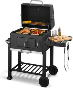 BBQ KING - Barbecue à Charbon De Bois - BBQ - GRILL - Avec Couvercle - Contrôle De La Température Avec 4 Positions De Ventilation - Grillage Indirect -Magasin D'Accessoires Pour Barbecue 992x1200